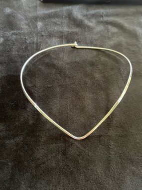 James Avery RETIRED Silver V-Shaped Collar Choker Necklace - most pendants fit!